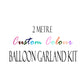 2Mtr DIY Balloon Garland Kit - Custom Colours