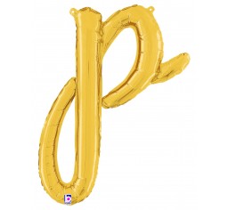 Script Letter Balloons - Gold