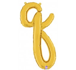 Script Letter Balloons - Gold