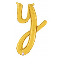 Script Letter Balloons - Gold