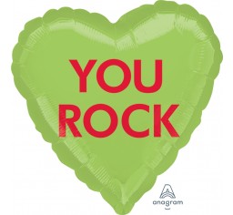 Foil 'YOU ROCK' Candy Heart Balloon