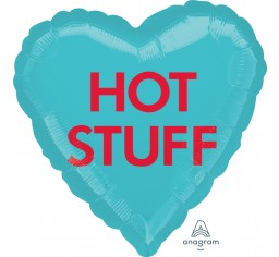 Foil "HOT STUFF" Candy Heart Balloon