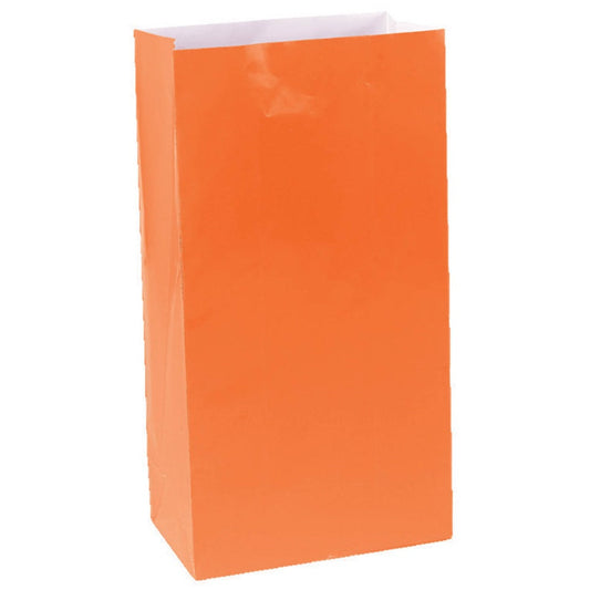 Orange Paper Party Bags