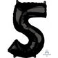 Black 66cm Number 5 Balloon