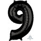 Black 66cm Number 9 Balloon