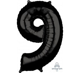 Black 66cm Number 9 Balloon