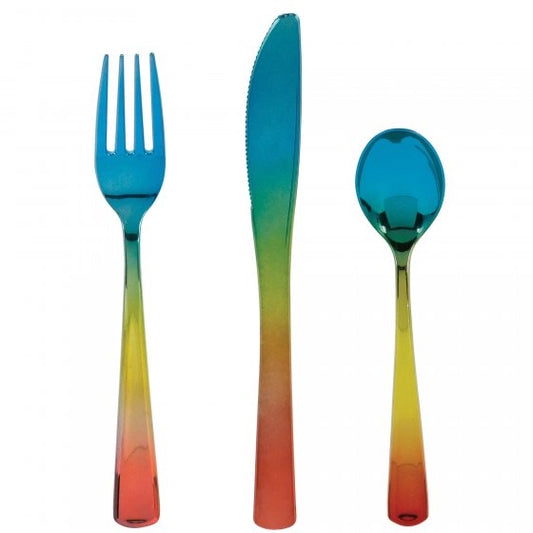 Rainbow Cutlery Set - Pack of 24