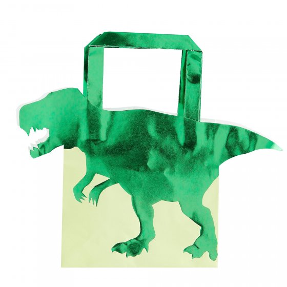 Dinosaur Roar Party Favour Bag with Dinosaur Cutout and handle 