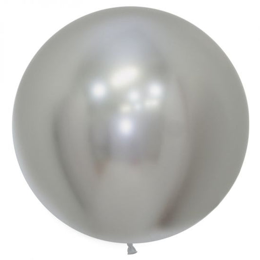 60cm Mirror Silver Round Balloon