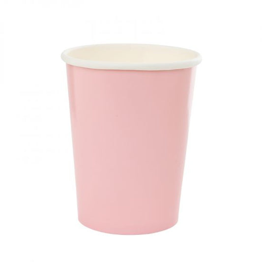 Classic Pastel Pink Paper Cups - Pack of 20