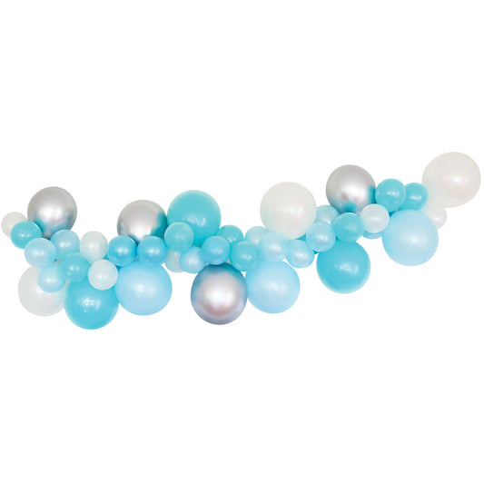 Balloon Garland Kit DIY - Blue + Silver