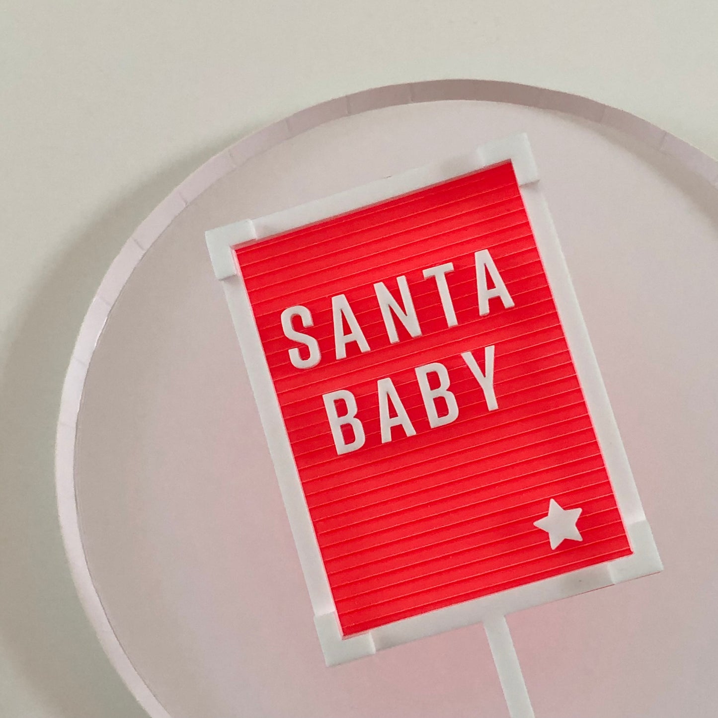 Letter Board Cake Topper - Santa Baby