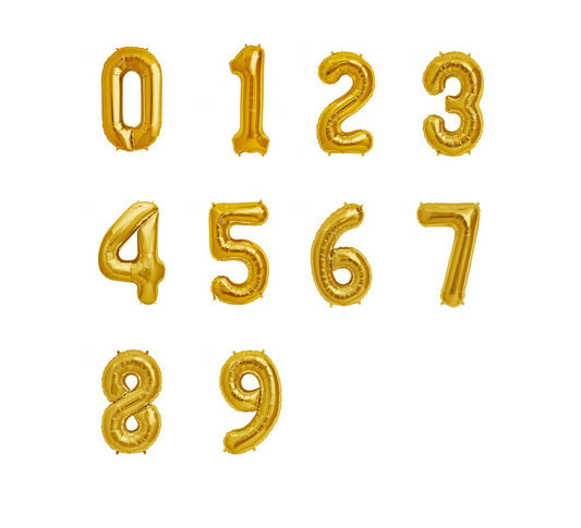 Foil Gold Number Balloons 86cm