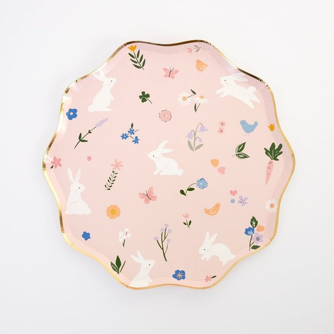 Bunny Floral Dinner Plates - Pack of 8