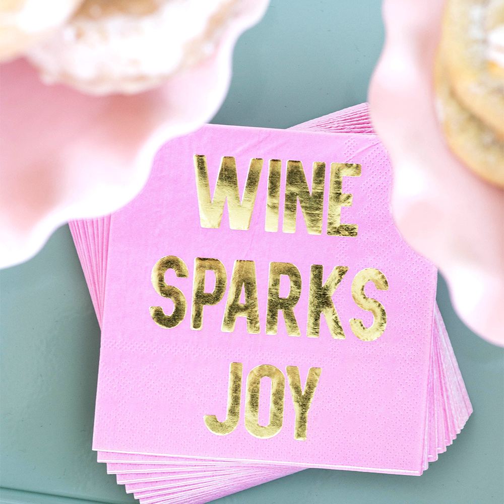 Wine Sparks Joy Cocktail Napkins