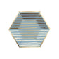 Blue and Gold Colorblock Paper Cups - Pack of 8