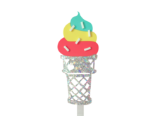 Icecream Cone Acrylic Cake Topper by Kiki Sprinkles