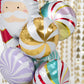 Candy Swirl Balloon - Gold Satin