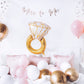 Foil Diamond Ring Balloon - Gold