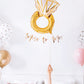 Foil Diamond Ring Balloon - Gold