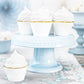 Elegant Bliss Gold Rimmed Cupcake/Muffin Wrappers - White