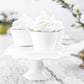 Elegant Bliss Gold Rimmed Cupcake/Muffin Wrappers - White