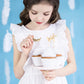 Elegant Bliss Gold Rimmed Cupcake/Muffin Wrappers - White