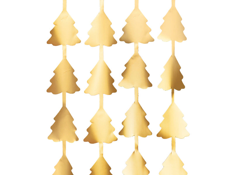 Gold Foil Christmas Tree Curtain Backdrop