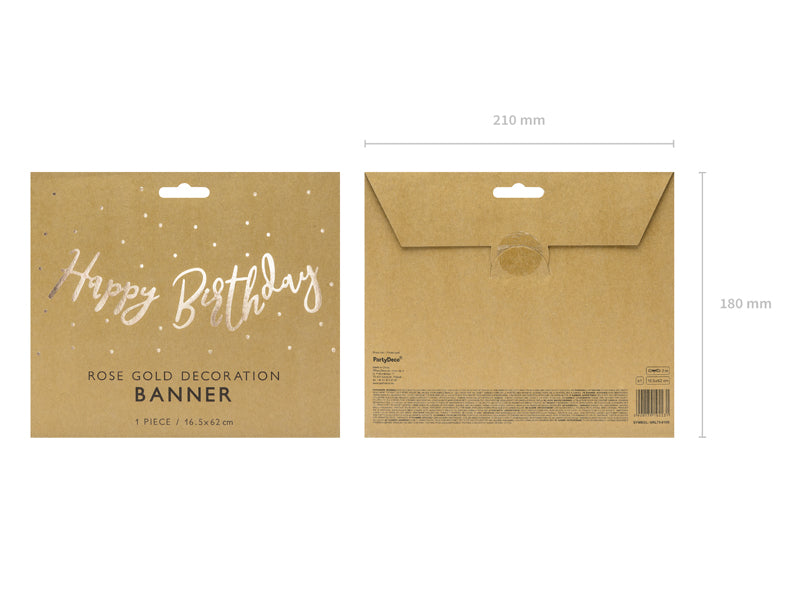 Happy Birthday Bunting - Rose Gold