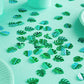 Confetti - Metallic Green Monstera Leaves