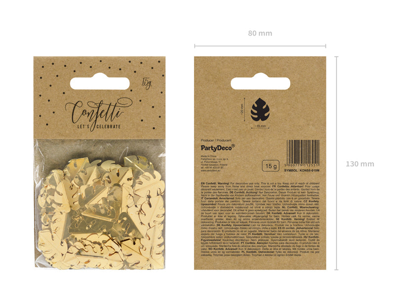 Confetti - Gold Monstera Leaves
