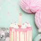 Pink Number Crown Birthday Candle