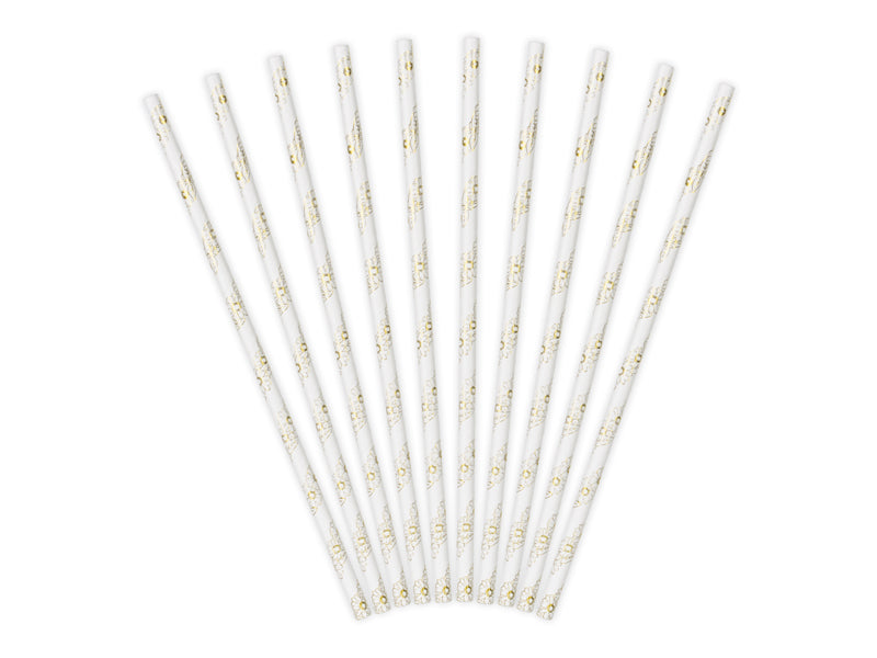 Paper Straws - Gold Daisy