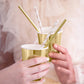 Paper Straws - Gold Daisy