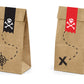 Pirate Party Mini Kraft  Paper Bags with Stickers - Pack of 6