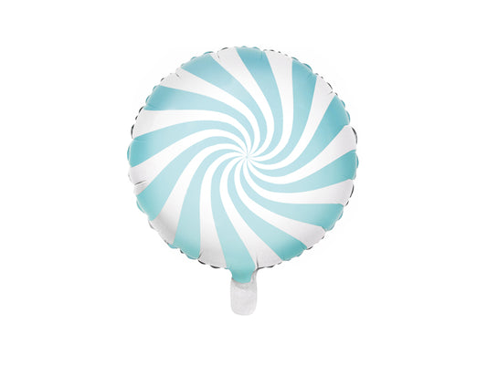 Candy Swirl Balloon - Light Blue