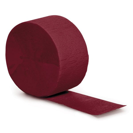 Burgundy Crepe Streamer