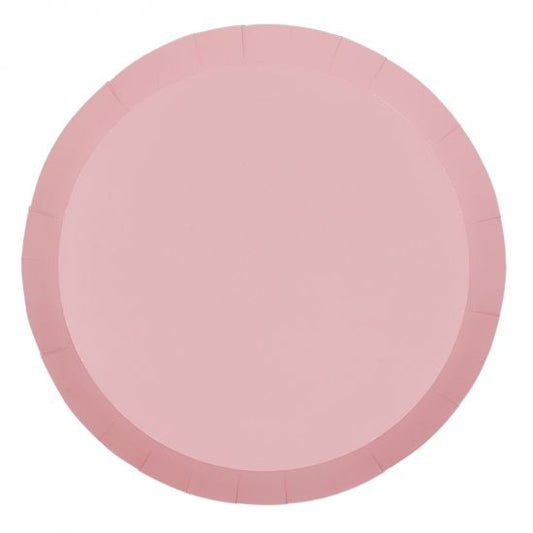 Classic Pastel Pink Plates - Pack of 20