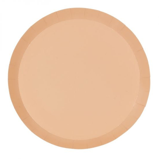 Classic Pastel Peach Plates - Pack of 20