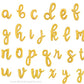 Script Letter Balloons - Gold