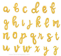 Script Letter Balloons - Gold