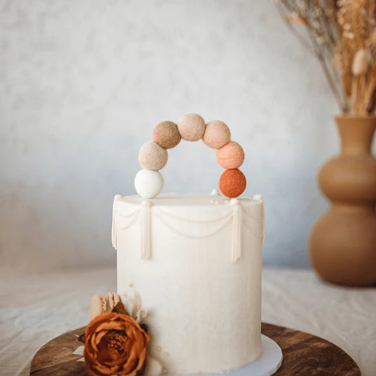 Felt Ball Cake Topper