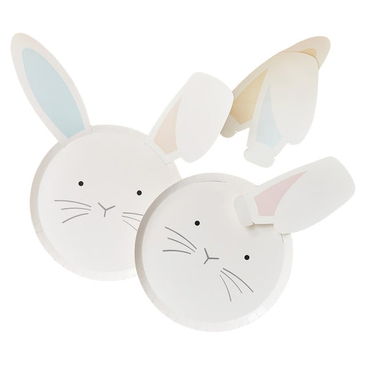 Pastel Easter Bunny Eco Paper Plates With Interchangeable Ears