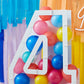 Balloon Mosaic Number 4 Stand