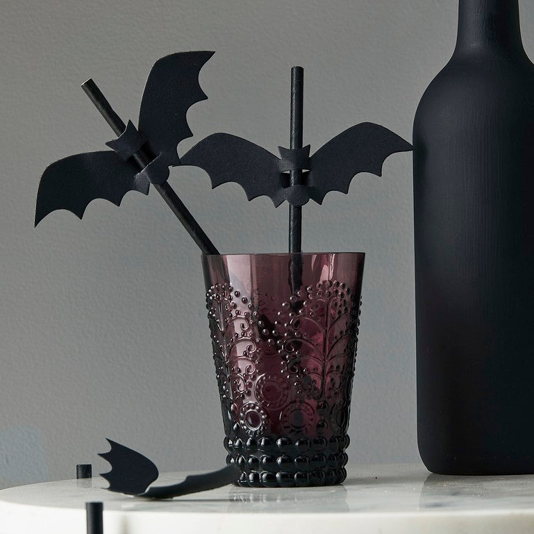 Halloween Bat Straws