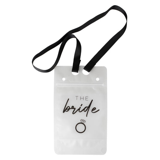 The Bride Hen Party Drink Pouch with Straw and Lanyard