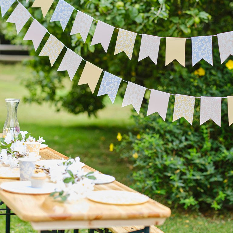 Floral Flag Print Bunting 