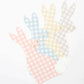 Gingham Bunny Shaped Paper Napkins - Pack of 16