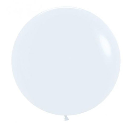 60cm White Round Balloon