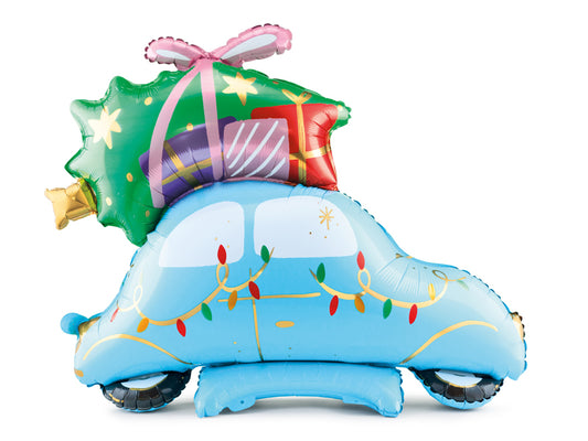 Vintage Car Christmas Foil Balloon